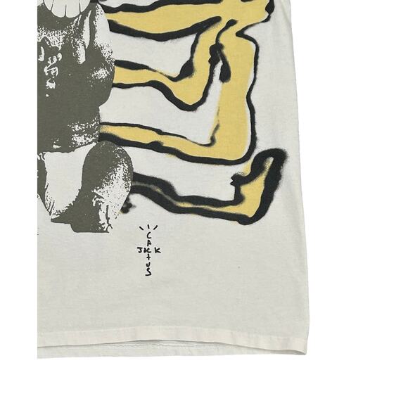 Travis Scott Cactus Jack x Kaws For Fragment Cream T Shirt Sz M - Picture 6 of 12